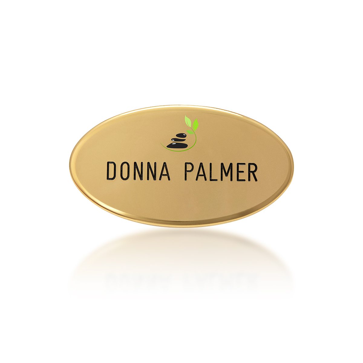 Ferremi Curved Oval Door Name Plate - Custom Engraving Available, Multiple Finishes