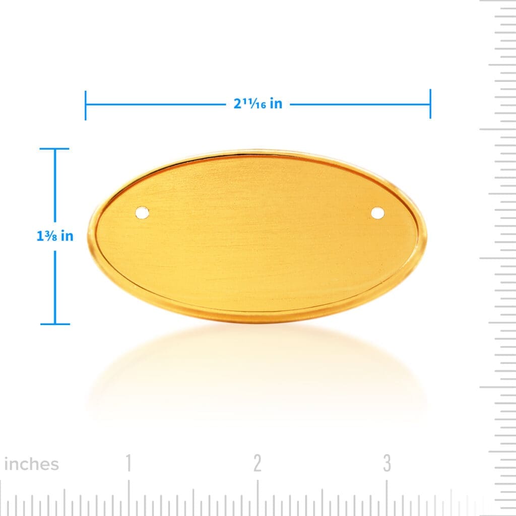  59 Oval Aluminum Frame 1 3 8 X 2 11 16 59 Insert Sold Separately